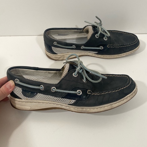 Sperry Top Sider Bluefish Boat Shoes Loafers 9 Women’s Blue Leather - Picture 3 of 11